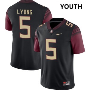 Youth Daniel Lyons Black Florida State Seminoles #5 Player Jerseys 704401-243