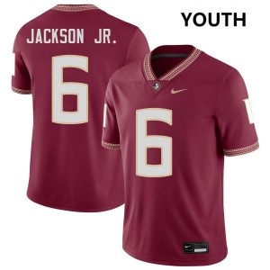 Youth Darrell Jackson Jr. Garnet Florida State #6 Alumni Jersey 916427-265