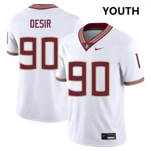 Youth Darryll Desir White Florida State #90 Replica Jerseys 783121-106