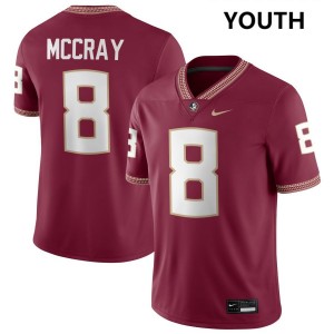 Youth Deante McCray Garnet Noles #8 High School Jersey 597446-462