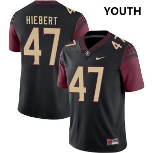 Youth Donny Hiebert Black FSU Seminoles #47 Replica Jerseys 977916-618