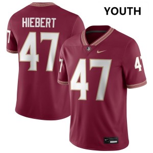 Youth Donny Hiebert Garnet Noles #47 2025-26 Jersey 693180-785