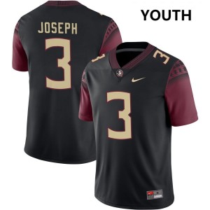 Youth Edwin Joseph Black Florida State Seminoles #3 Player Jerseys 642894-267