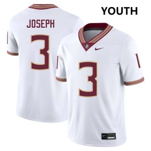 Youth Edwin Joseph White Noles #3 Limited Jerseys 776197-486