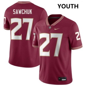 Youth Gavin Sawchuk Garnet Noles #27 NCAA Jersey 555971-358