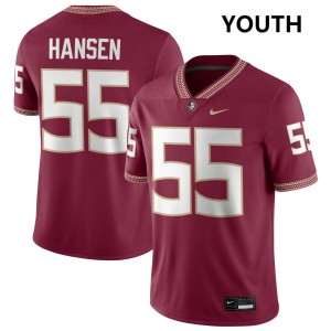 Youth Gunnar Hansen Garnet FSU Seminoles #55 NCAA Jerseys 485581-676