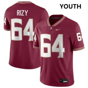 Youth Jacob Rizy Garnet FSU #64 Official Jerseys 543172-190
