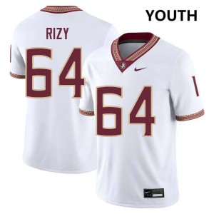 Youth Jacob Rizy White FSU #64 2025-26 Jerseys 648356-171