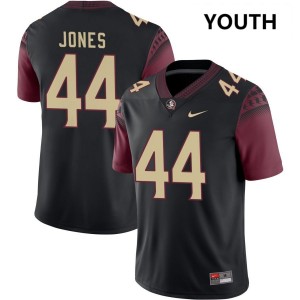 Youth Jaden Jones Black FSU Seminoles #44 Stitched Jerseys 889271-768