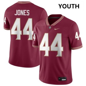 Youth Jaden Jones Garnet FSU #44 Stitched Jersey 799180-171
