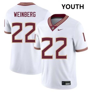 Youth Jake Weinberg White Noles #22 2025-26 Jerseys 152620-870