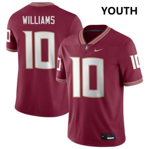 Youth James Williams Garnet Seminoles #10 NCAA Jersey 674216-207