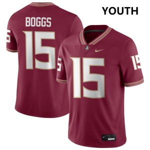 Youth Jayvan Boggs Garnet Florida State Seminoles #15 Replica Jersey 787376-145