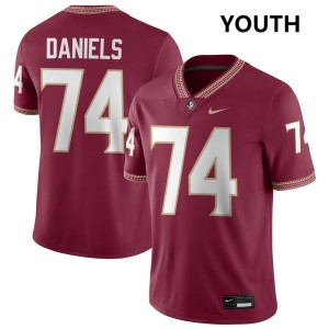 Youth Jonathan Daniels Garnet Noles #74 Official Jerseys 328138-199
