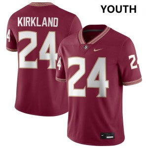 Youth K.J. Kirkland Garnet FSU #24 NCAA Jersey 185822-336