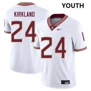 Youth K.J. Kirkland White FSU #24 Player Jerseys 112001-534