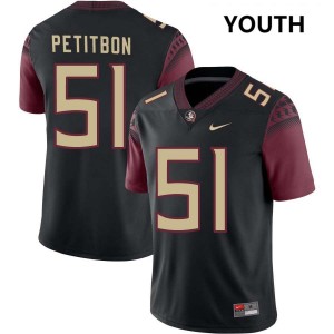 Youth Luke Petitbon Black FSU #51 Player Jerseys 850207-340