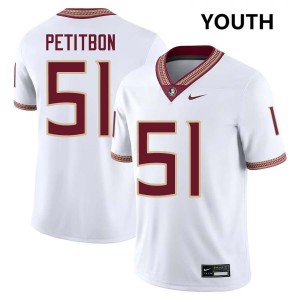 Youth Luke Petitbon White Seminoles #51 Alumni Jerseys 148313-432