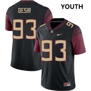 Youth Mandrell Desir Black Florida State Seminoles #93 University Jerseys 459904-374