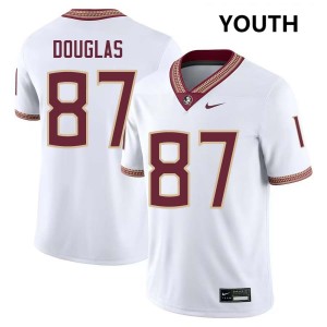 Youth Markeston Douglas White Seminoles #87 Replica Jerseys 916827-787