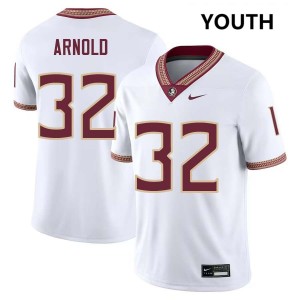 Youth Mason Arnold White FSU Seminoles #32 University Jerseys 797112-820
