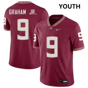 Youth Omar Graham Jr. Garnet Seminoles #9 Embroidery Jersey 600029-552
